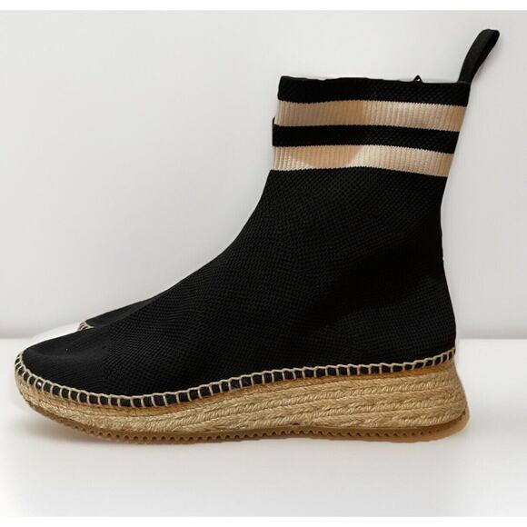 Womens Alexander Wang Black Dylon Sock Bootie Espadrille Sneaker Shoes-9.5 - Picture 2 of 8